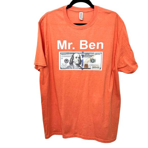 Jerzees T-Shirt with Mr. Ben $100 Bill Print, Size XL - Picture 1 of 8